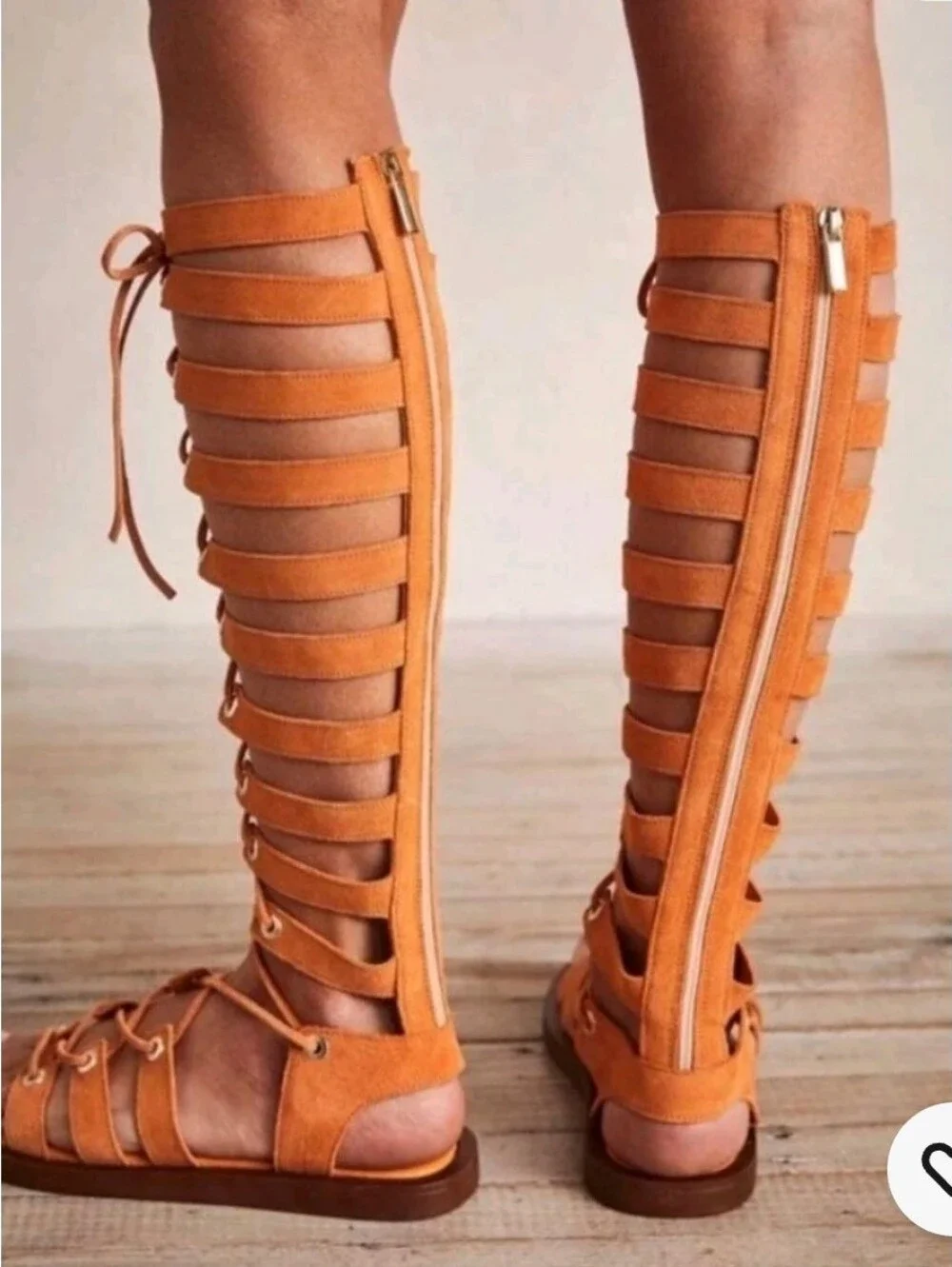Free People Knee-High Lace-Up Gladiator Sandals
